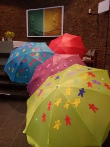 Schirme mit Männchen